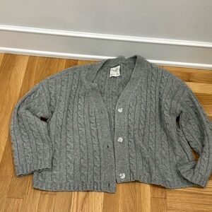 Abercrombie and Fitch Gray Cable Knit Chunky Women's Sweater